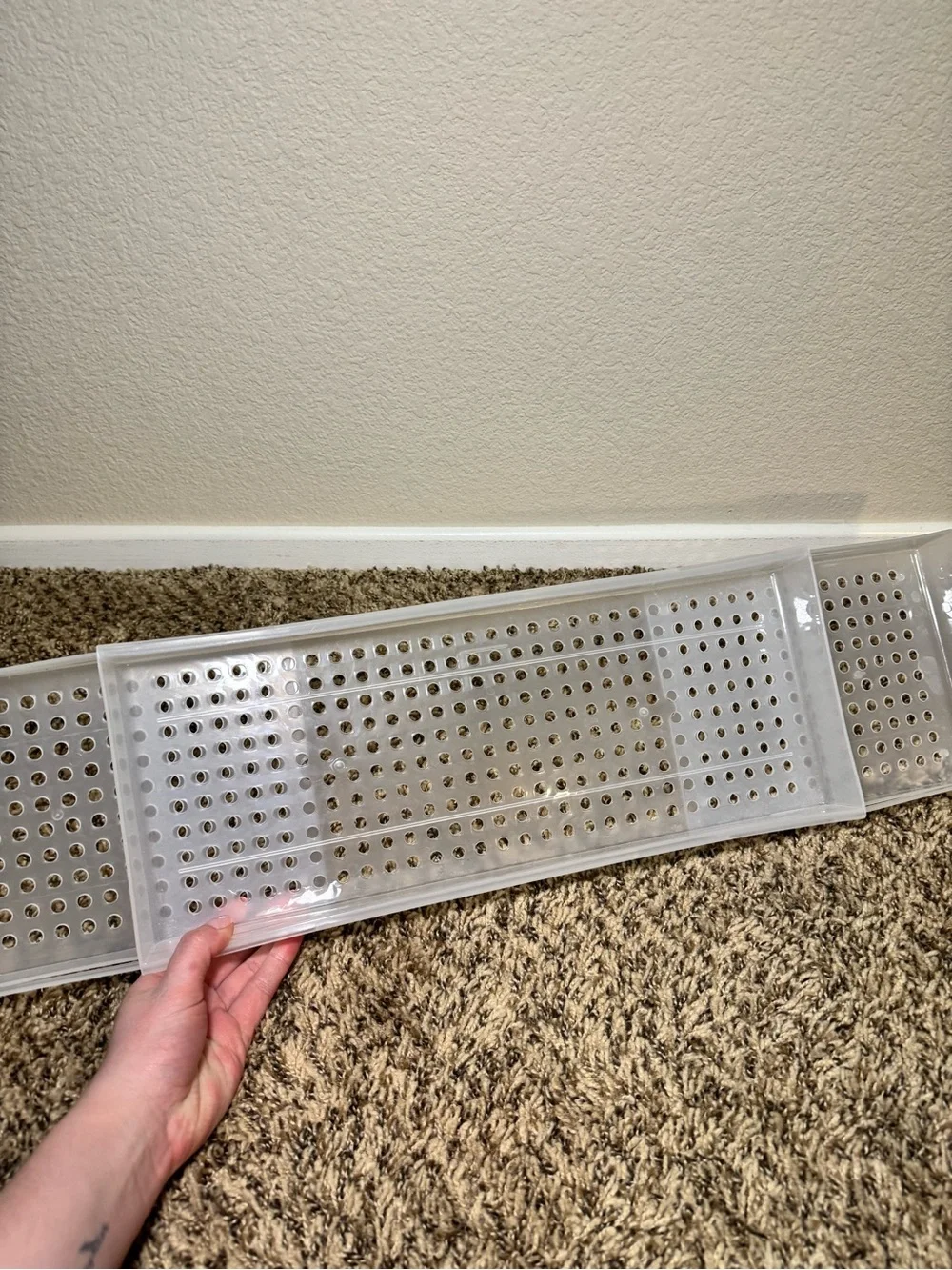 NWOT Clear Plastic Bath Caddy Tray